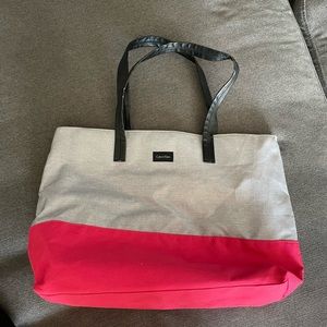 Calvin Klein beach tote bag